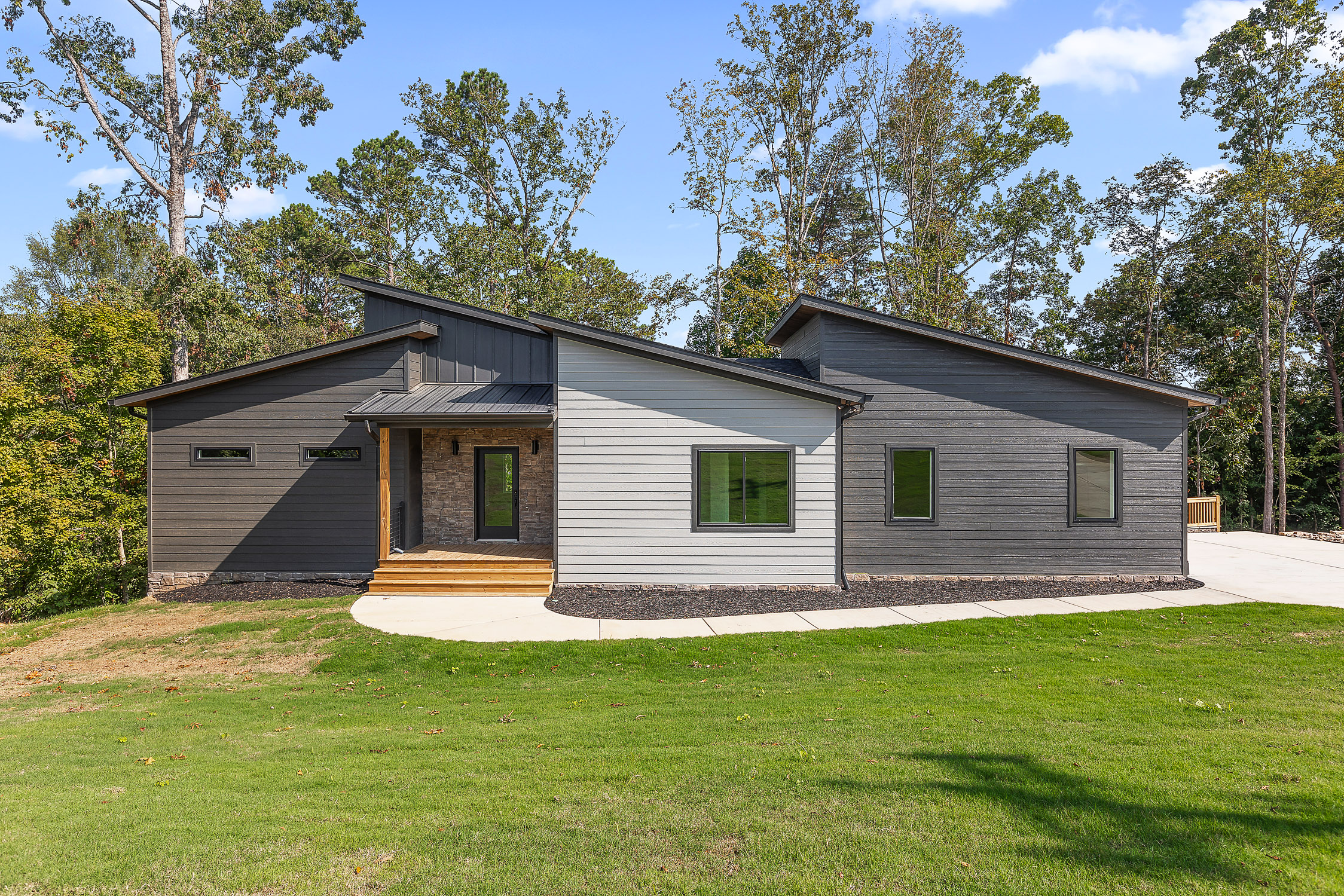 Front of 8514 Snow Hill Road a dark grey siding.